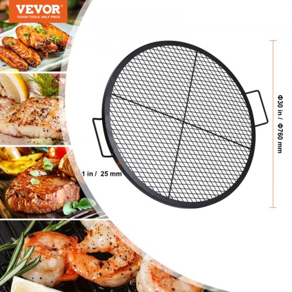Heavy Duty Fire Pit Cooking Grill Grate for Outdoor BBQ & Camping