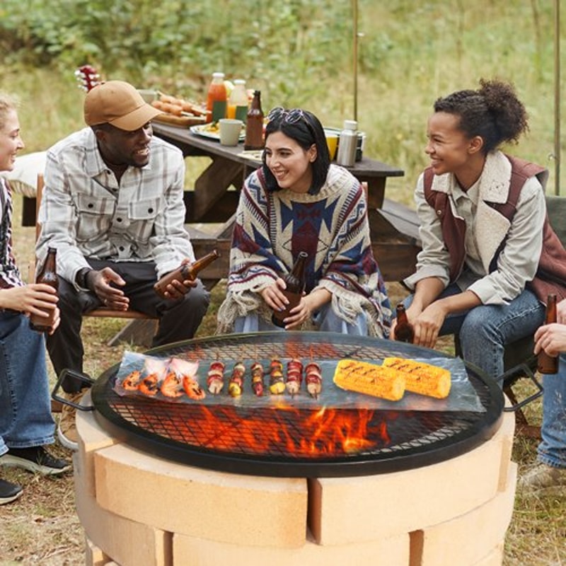 Heavy Duty Fire Pit Cooking Grill Grate for Outdoor BBQ & Camping