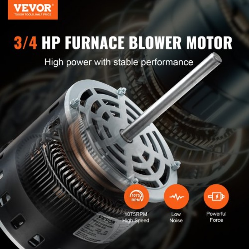 High Torque Furnace Blower Motor With Capacitor Hold Hoop 1