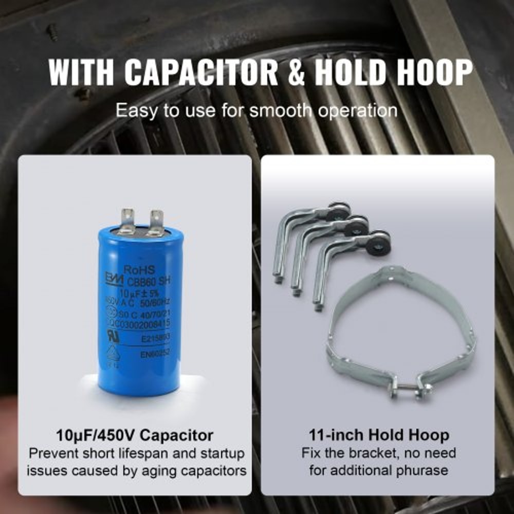 High Torque Furnace Blower Motor With Capacitor Hold Hoop 2