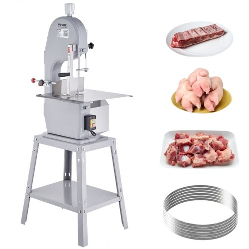 1500W Commercial Electric Meat Bandsaw Stainless Steel Bone Saw Machine 0