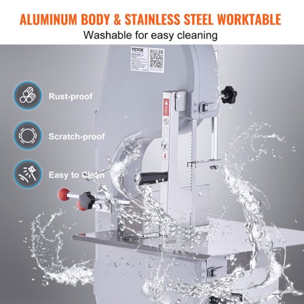 1500W Commercial Electric Meat Bandsaw Stainless Steel Bone Saw Machine 4
