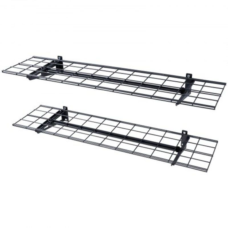 Heavy Duty Garage Wall Shelves 2 Pack Tough Metal Floating Storage 9