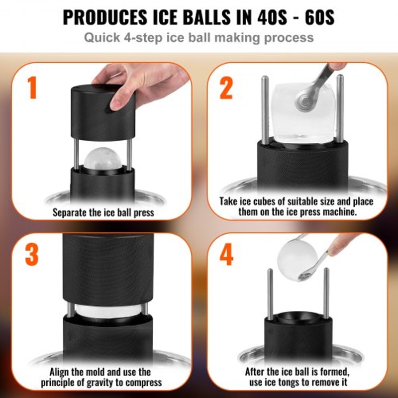 Premium Whiskey Ice Ball Maker Press Kit 2