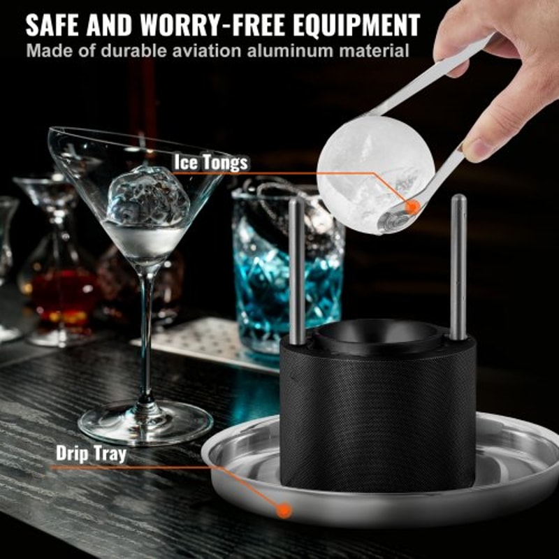 Premium Whiskey Ice Ball Maker Press Kit 4