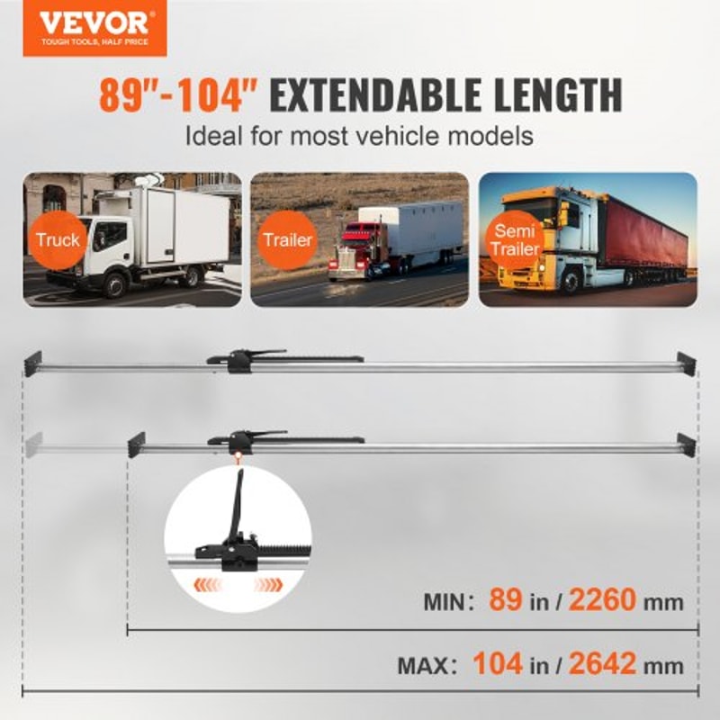 Heavy Duty Adjustable Cargo Bars Ratcheting Load Bar 4 Pack 1