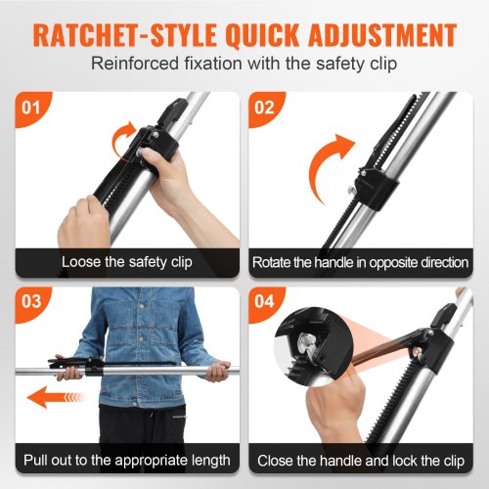 Heavy Duty Adjustable Cargo Bars Ratcheting Load Bar 4 Pack 2