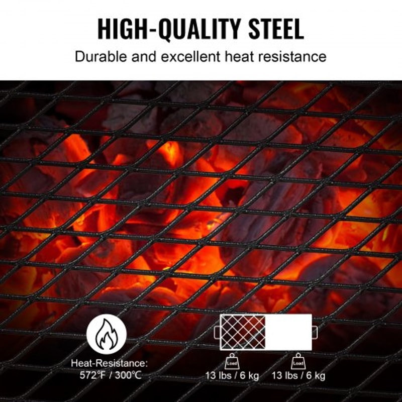 Heavy Duty Portable Campfire Grill With Foldable Steel Mesh Rack 1