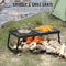 Heavy Duty Portable Campfire Grill With Foldable Steel Mesh Rack 2