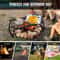 Heavy Duty Portable Campfire Grill With Foldable Steel Mesh Rack 4