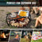 Heavy Duty Portable Campfire Grill With Foldable Steel Mesh Rack 4