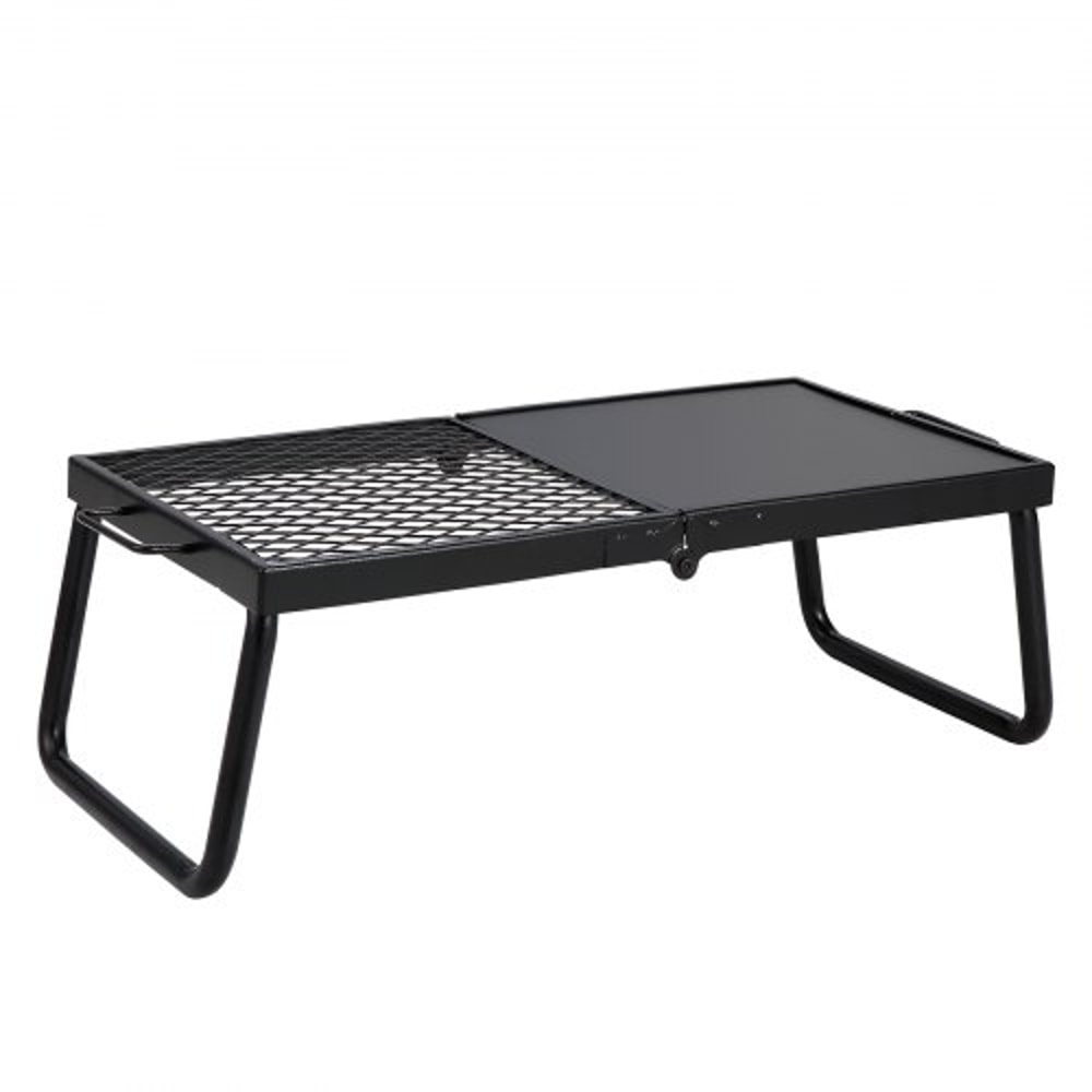 Heavy Duty Portable Campfire Grill With Foldable Steel Mesh Rack 7