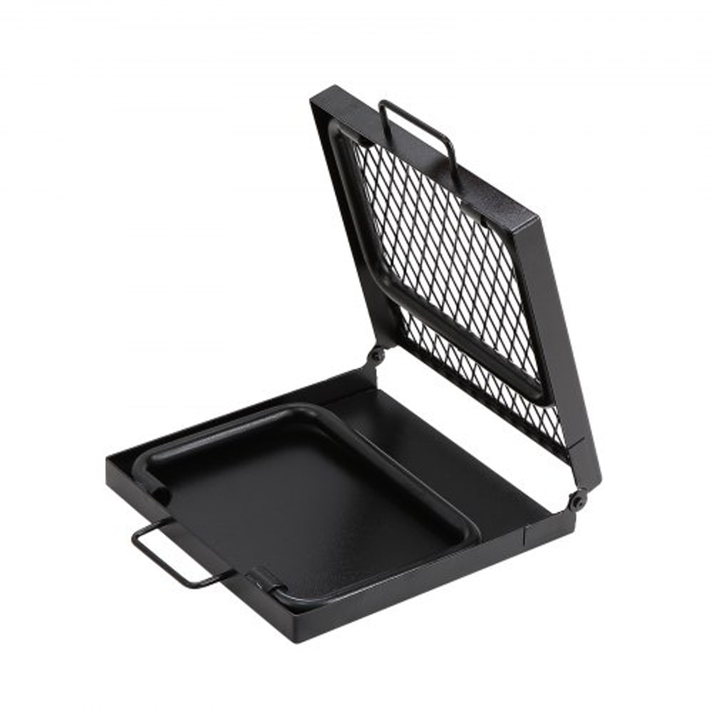 Heavy Duty Portable Campfire Grill With Foldable Steel Mesh Rack 9