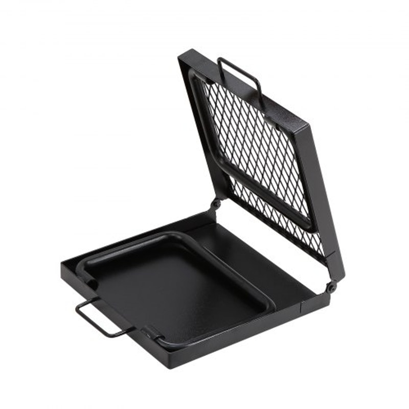 Heavy Duty Portable Campfire Grill With Foldable Steel Mesh Rack 9