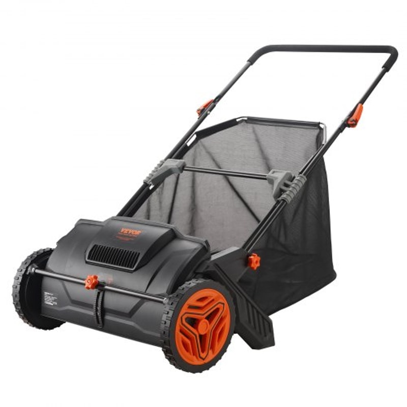 Premium Push Lawn Sweeper Leaf Collector With Large Hopper 0