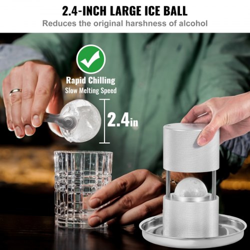 Premium Ice Ball Press Maker Heavy Duty Whiskey Cocktail Ice Ball Maker 2