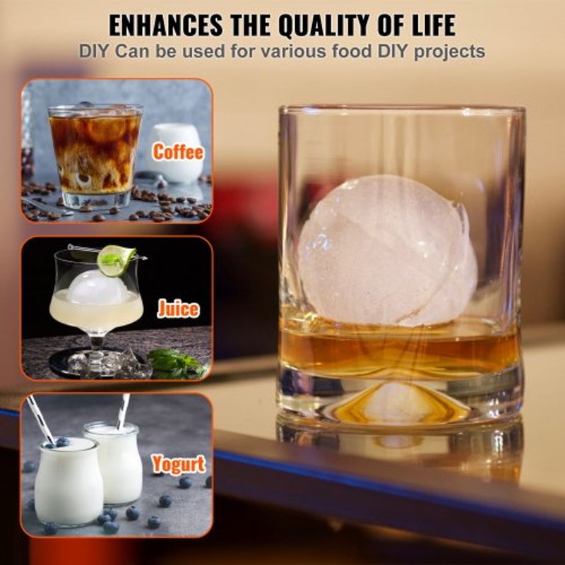 Premium Ice Ball Press Maker Heavy Duty Whiskey Cocktail Ice Ball Maker 4