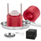 Whiskey Ice Ball Maker Press Slow Melting Sphere Kit with Tongs & Drip Tray