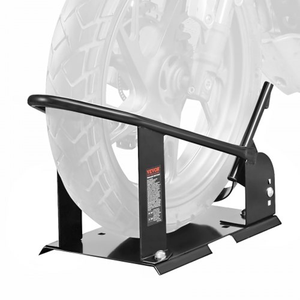 Heavy Duty Motorcycle Wheel Chock Front Stand With Adjustable Cradle 0