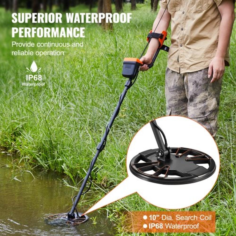 Premium Waterproof Metal Detector For Adults Kids With 7 Mode LCD Gold Detection 4