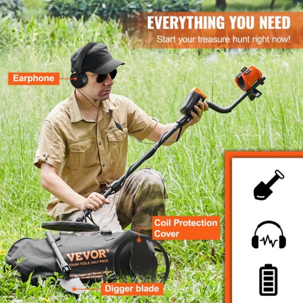 Premium Waterproof Metal Detector For Adults Kids With 7 Mode LCD Gold Detection 5
