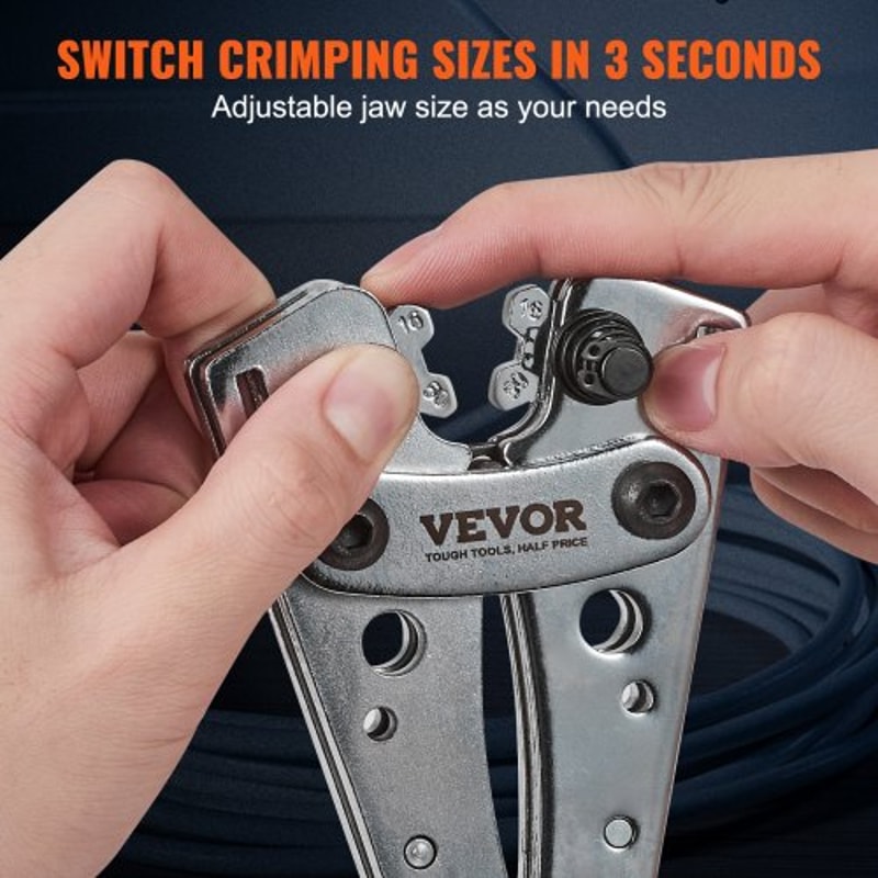 Heavy Duty Battery Cable Lug Crimping Tool Kit With Cutter 4