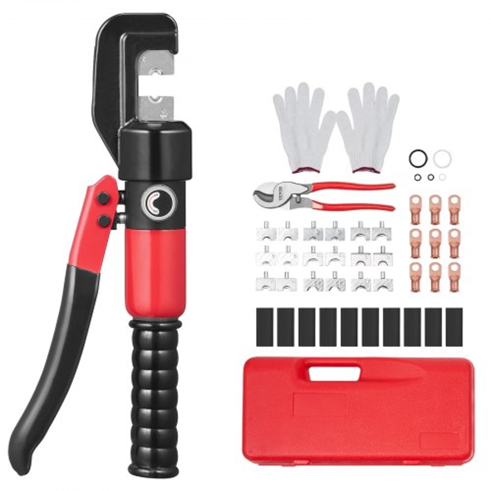 Heavy Duty Hydraulic Cable Crimper Tool With Dies Accessories 7