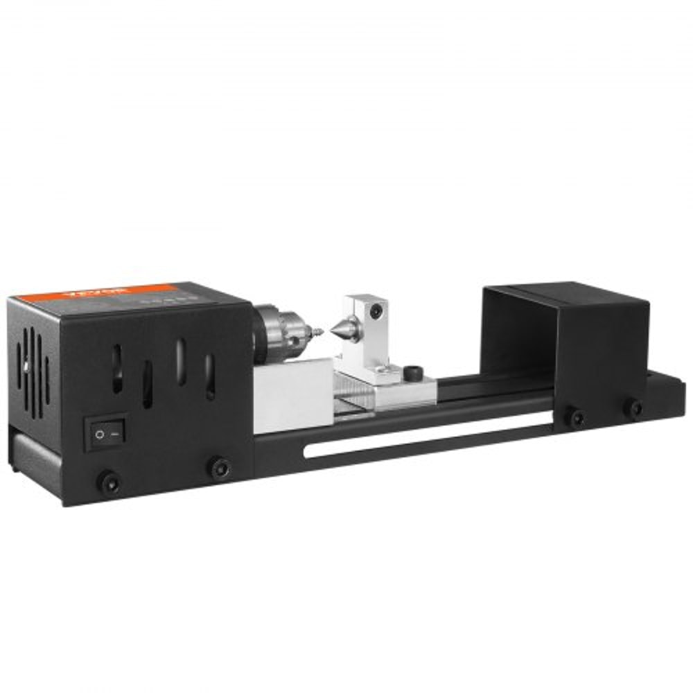 Portable 7 Speed Mini Wood Lathe Machine With Accessories Precision DIY Woodworking Tool 9
