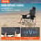 Heavy Duty Portable Folding Camping Chair With Cooler Bag Cup Holder 1