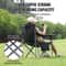 Heavy Duty Portable Folding Camping Chair With Cooler Bag Cup Holder 2