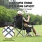 Heavy Duty Portable Folding Camping Chair With Cooler Bag Cup Holder 2