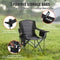 Heavy Duty Portable Folding Camping Chair With Cooler Bag Cup Holder 4