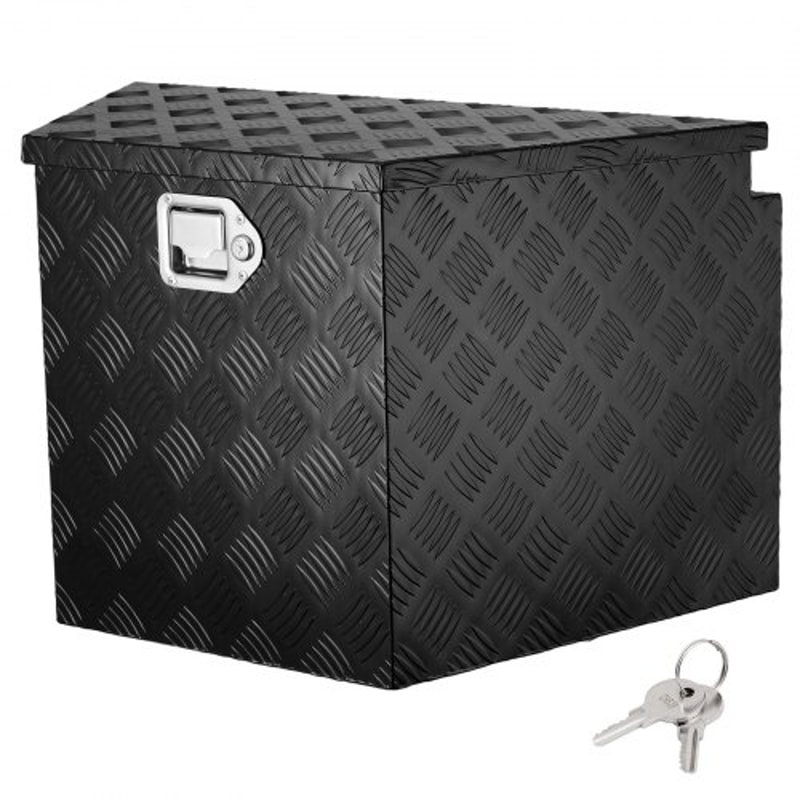 Heavy Duty Aluminum Trailer Tongue Tool Box With Lock Weatherproof Storage 0