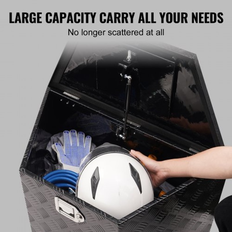 Heavy Duty Aluminum Trailer Tongue Tool Box With Lock Weatherproof Storage 2