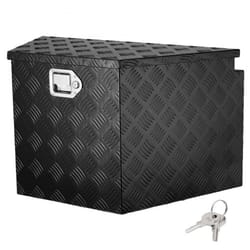 heavy duty aluminum trailer tongue tool box storage chest, secure utility trailer organizer