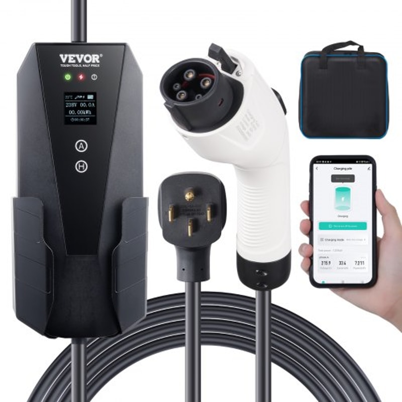 32A Level 2 Portable EV Charger 240V Home Charging Station 0