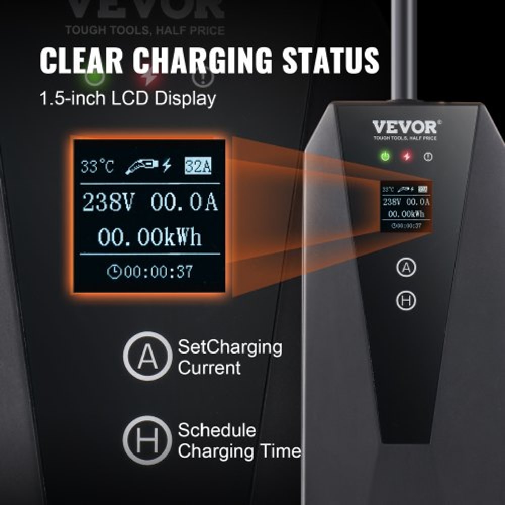 32A Level 2 Portable EV Charger 240V Home Charging Station 5