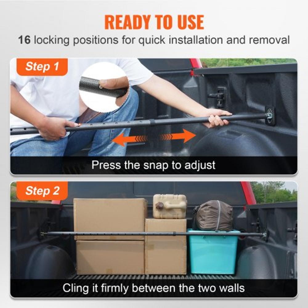 Heavy Duty Adjustable Cargo Stabilizer Bar For Truck SUV 2