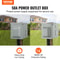 Outdoor Lockable 50 Amp RV Power Outlet Box With NEMA Receptacle Weatherproof Electrical Panel For 1