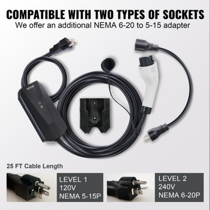 16A Portable EV Charger For Home Travel EV Charging Station 5