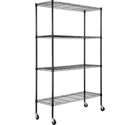 heavy duty adjustable garage & home storage shelving unit with wheels
