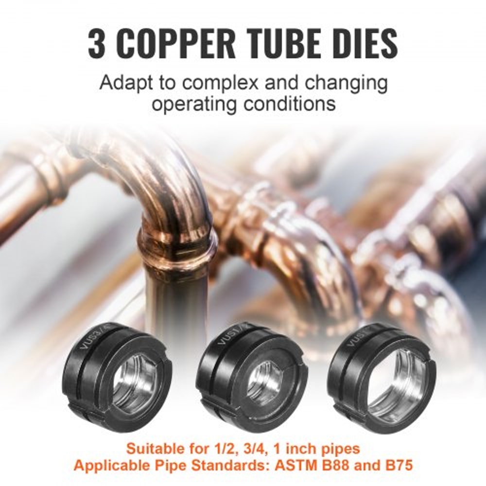 Heavy Duty Copper Press Tool Kit With Quick Change Jaws 3