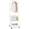 Metal Rolling Laundry Cart With Adjustable Garment Rack Wheels Heavy Duty Laundry Organizer 0