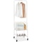Metal Rolling Laundry Cart With Adjustable Garment Rack Wheels Heavy Duty Laundry Organizer 0