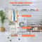 Metal Rolling Laundry Cart With Adjustable Garment Rack Wheels Heavy Duty Laundry Organizer 2
