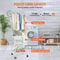Metal Rolling Laundry Cart With Adjustable Garment Rack Wheels Heavy Duty Laundry Organizer 2