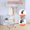 Metal Rolling Laundry Cart With Adjustable Garment Rack Wheels Heavy Duty Laundry Organizer 3