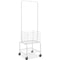 Metal Rolling Laundry Cart With Adjustable Garment Rack Wheels Heavy Duty Laundry Organizer 7