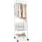 Metal Rolling Laundry Cart With Adjustable Garment Rack Wheels Heavy Duty Laundry Organizer 9