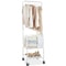 Metal Rolling Laundry Cart With Adjustable Garment Rack Wheels Heavy Duty Laundry Organizer 9